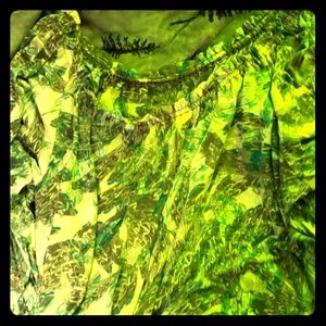 Scrunched blue and teal shirt